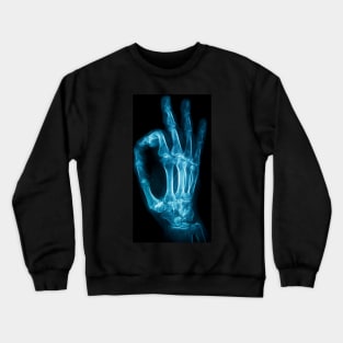 Ok sign skull x-ray Crewneck Sweatshirt